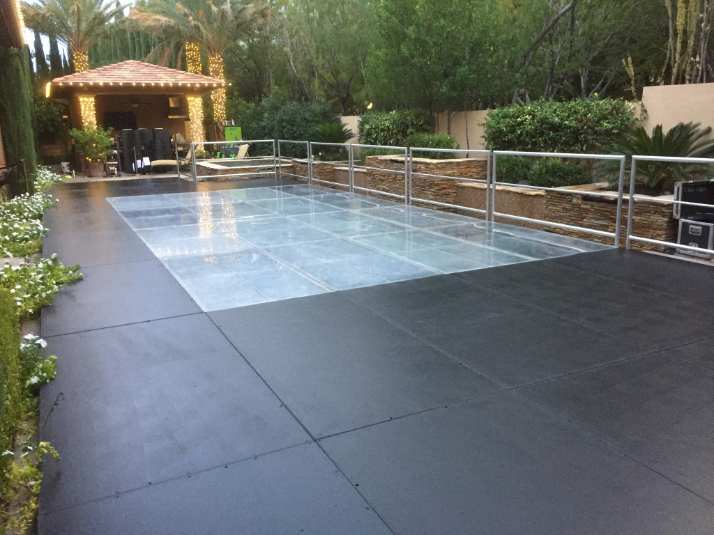 Combo Acrylic Plexiglass Black Sub Floor Pool Cover